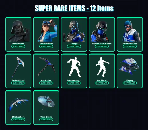 [PC/XBOX] | Darth Vader | Cloud Striker | Trilogy | Carbon Commando | Point Patroller | 75 skin | 120 pickaxe | 90 emote | 128 glider | Lv1828