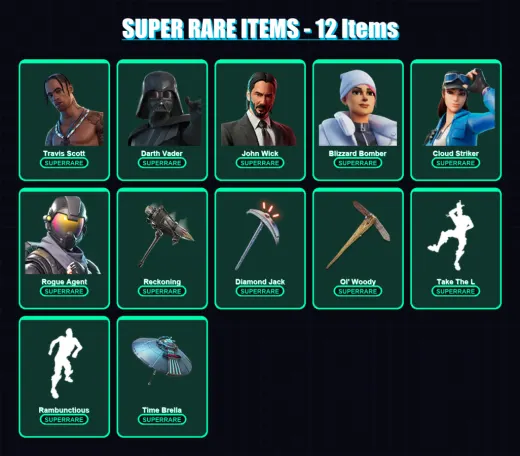 [PS4/PS5/XBOX/PC] | Travis Scott | Darth Vader | John Wick | 325 skin | Lv4568