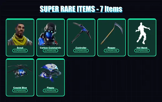 [PC/XBOX] | Scout | Carbon Commando | Lt. Evergreen | The Ace | Wooly Warrior | 5 skin | 11 pickaxe | 18 emote | 20 glider | Lv273