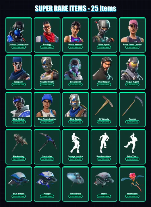 [PS4/PS5/XBOX/PC] | Carbon Commando | Prodigy | World Warrior | 156 skin | Lv1729