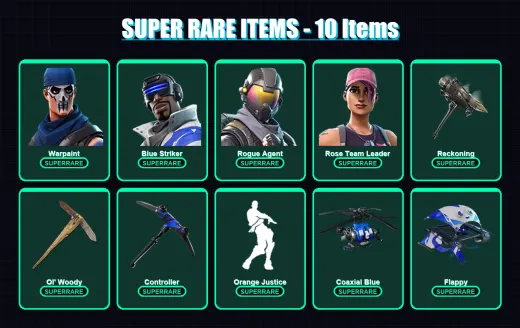 [PS4/PS5/XBOX/PC] | Warpaint | Blue Striker | Rogue Agent | Rose Team Leader | Enforcer | 36 skin | 23 pickaxe | 42 emote | 30 glider | Lv368