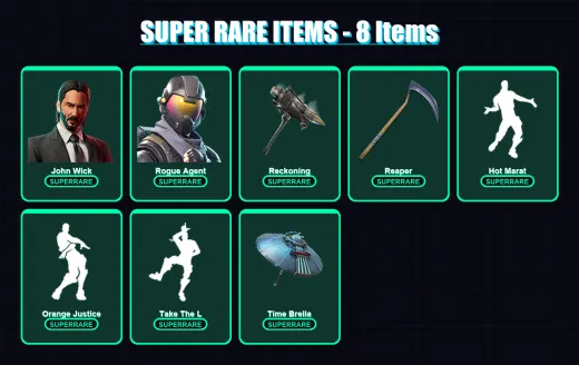 [PS4/PS5/XBOX/PC] | John Wick | Rogue Agent | Raptor | Carbide | Enforcer | 97 skin | 105 pickaxe | 119 emote | 107 glider | Lv1816
