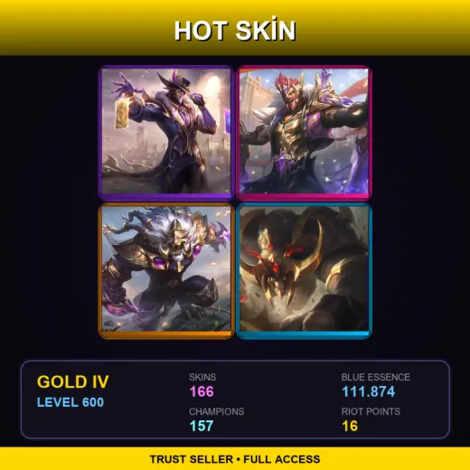 BR | Victorious Twisted Fate | Victorious Draven | Victorious Rengar | Conqueror Alistar | 166 Skin | 157 Champ | Gold IV | Lv600