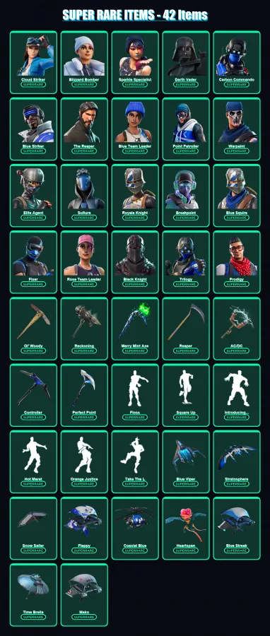 [PC/XBOX] | Cloud Striker | Blizzard Bomber | Sparkle Specialist | 291 skin | Lv3643