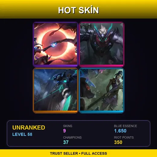 EUW | Cosmic Dusk Xayah | Dragon Knight Mordekaiser | Program Camille | Arcane Enforcer Caitlyn | 9 Skin | 37 Champ | Lv58 — Waterloo Miss Fortune