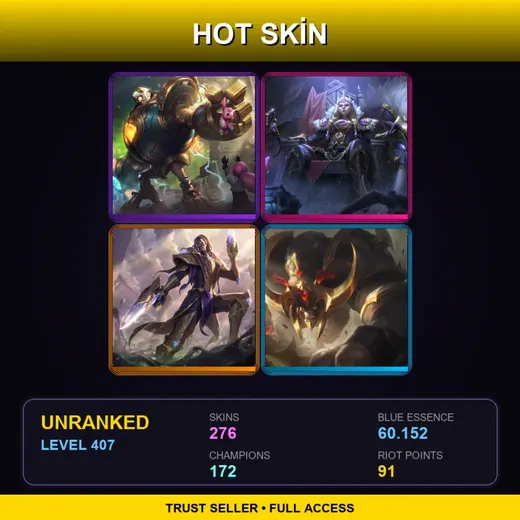 BR | Victorious Blitzcrank | Victorious Sejuani | Victorious Lucian | Conqueror Alistar | 276 Skin | 172 Champ | Lv407