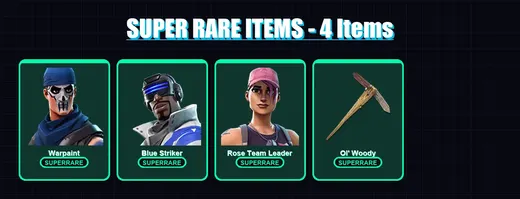 [PC/XBOX/PSN] | Warpaint | Blue Striker | Rose Team Leader | Captain Hypatia | Surf Witch | 5 skin | 12 pickaxe | 4 emote | 10 glider | Lv93