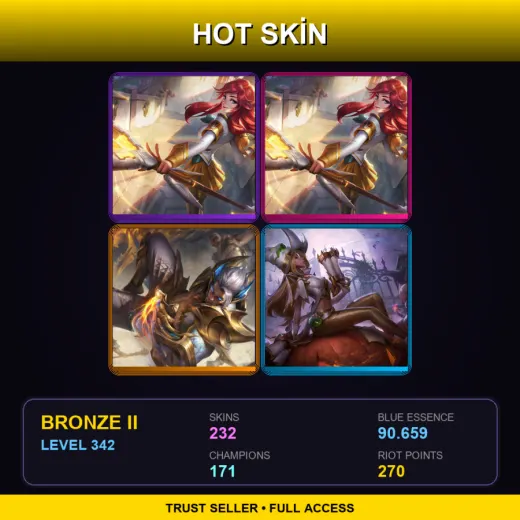 VN | Prestige Battle Academia Lux (2022) | Prestige Battle Academia Lux | Prestige Obsidian Dragon Sett | 232 Skin | 171 Champ | Bronze II | Lv342