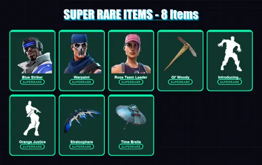 [PC/XBOX/PSN] | Blue Striker | Warpaint | Rose Team Leader | The Foundation | The Cube Queen | 99 skin | 110 pickaxe | 101 emote | 101 glider | Lv13