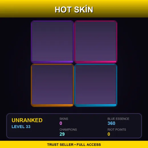 TR | Lv33 | Unranked | 0 Skin | 29 Champ
