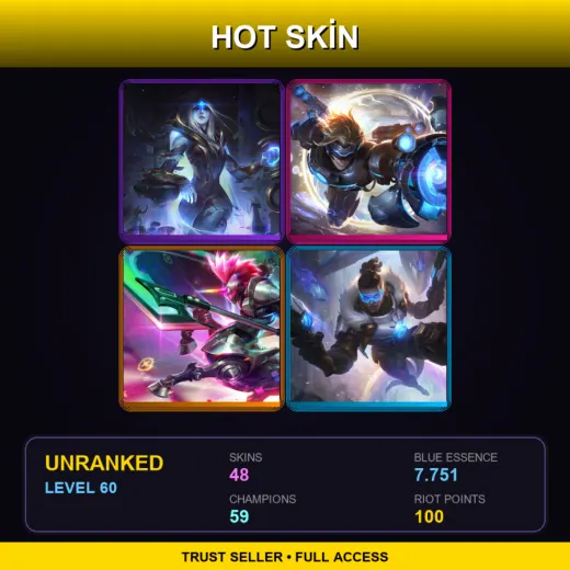 EUW | Cosmic Queen Ashe | Pulsefire Ezreal | Arcade Hecarim | Pulsefire Lucian | 48 Skin | 59 Champ | Lv60