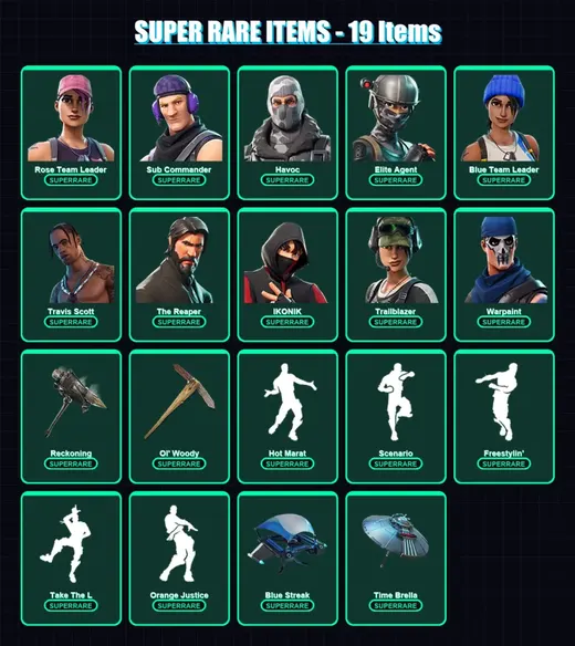 [PS4/PS5/XBOX/PC] | Rose Team Leader | Sub Commander | Havoc | Elite Agent | Blue Team Leader | 69 skin | 65 pickaxe | 76 emote | 72 glider | Lv833 — Game account