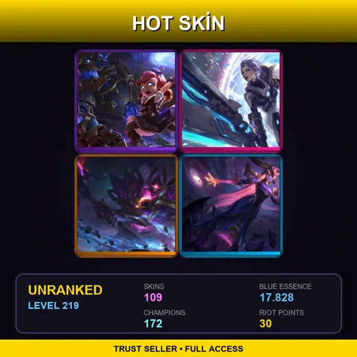 LAN | Hextech Annie | High Noon Mordekaiser | Dark Star Mordekaiser | Dark Cosmic Lissandra | 109 Skin | 172 Champ | Lv219