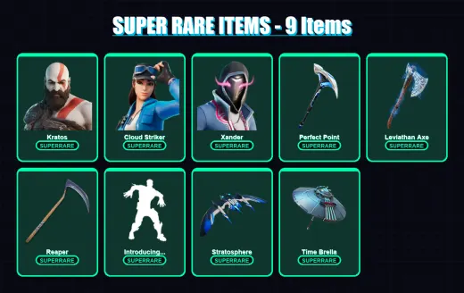 [PC] | Kratos | Cloud Striker | Xander | Predator | The Foundation | 236 skin | 272 pickaxe | 191 emote | 174 glider | Lv3075