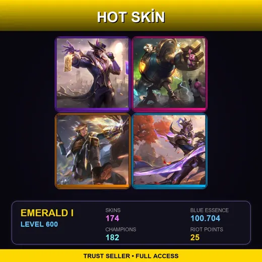 LAN | Victorious Twisted Fate | Victorious Blitzcrank | Prestige PsyOps Ezreal | Victorious Master Yi | 174 Skin | 182 Champ | Emerald I | Lv600