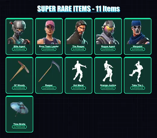 [PC/XBOX/PSN] | Elite Agent | Rose Team Leader | The Reaper | Rogue Agent | Warpaint | 135 skin | 198 pickaxe | 160 emote | 163 glider | Lv2820