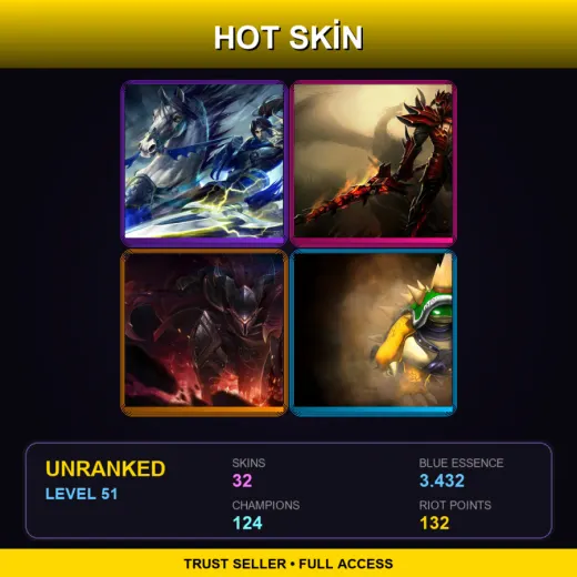 SG | Warring Kingdoms Xin Zhao | Dragonslayer Jarvan IV | Dragonslayer Pantheon | King Rammus | 32 Skin | 124 Champ | Lv51