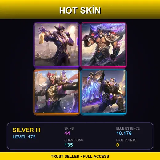 EUNE | Victorious Twisted Fate | Victorious Tryndamere | Victorious Draven | Victorious Braum | 44 Skin | 135 Champ | Silver III | Lv172 — Red Baron Corki