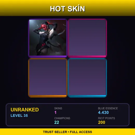EUW | Masque of the Black Rose Elise | 1 Skin | 22 Champ | Lv35