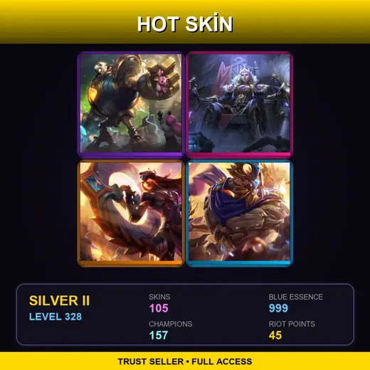 LAN | Victorious Blitzcrank | Victorious Sejuani | Victorious Sivir | Victorious Maokai | 105 Skin | 157 Champ | Silver II | Lv328 — Sweetheart Annie