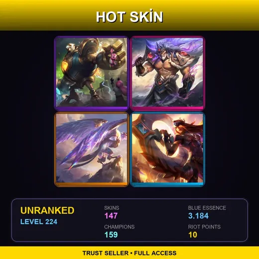 LAS | Victorious Blitzcrank | Victorious Tryndamere | Victorious Anivia | Victorious Sivir | 147 Skin | 159 Champ | Lv224