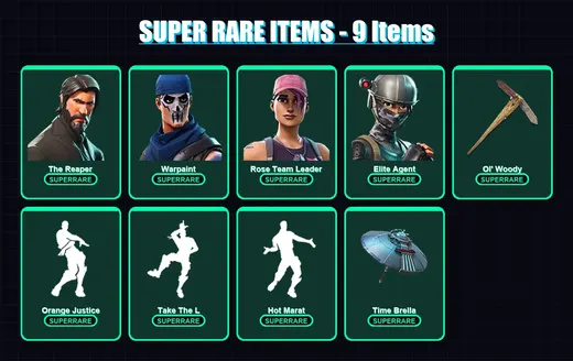 [PC/XBOX/PSN] | The Reaper | Warpaint | Rose Team Leader | Elite Agent | Dark Voyager | 25 skin | 51 pickaxe | 41 emote | 49 glider | Lv719