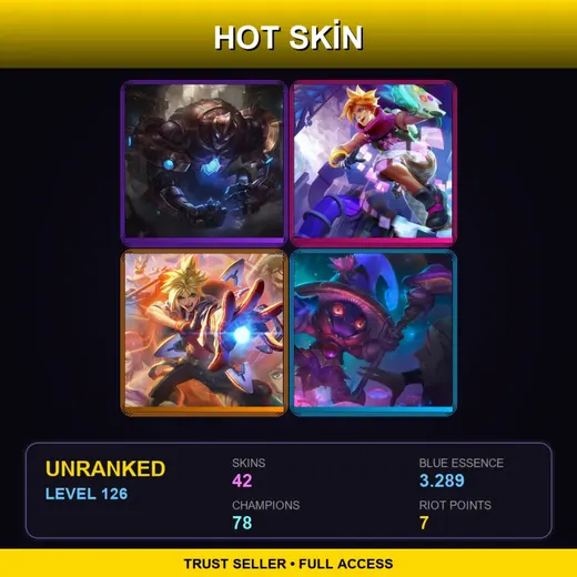 LAN | Hextech Galio | Battle Academia Ezreal | Elderwood Veigar | Arcade Ezreal | 42 Skin | 78 Champ | Lv126