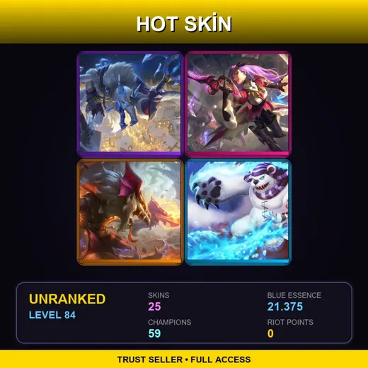LAN | Battle Queen Katarina | Dragonslayer Twitch | Ice King Twitch | Frostfire Annie | 25 Skin | 59 Champ | Lv84