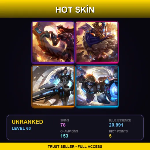 TR | Victorious Sivir | Victorious Maokai | Pulsefire Caitlyn | Pulsefire Ezreal | 78 Skin | 153 Champ | Lv63