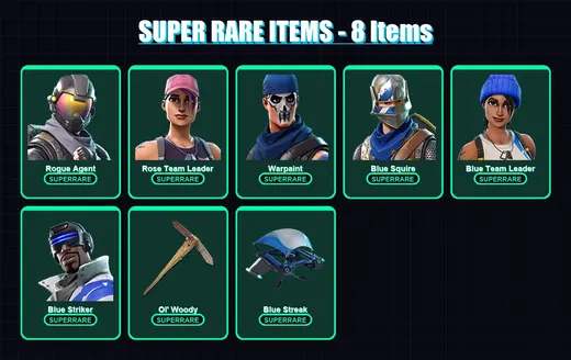 [PC/XBOX/PSN] | Rogue Agent | Rose Team Leader | Warpaint | Blue Squire | Blue Team Leader | 10 skin | 13 pickaxe | 13 emote | 14 glider | Lv147