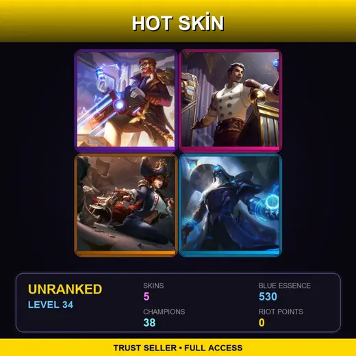 LAS | Battle Professor Graves | Arcane Inventor Jayce | Waterloo Miss Fortune | Worlds 2019 Ryze | 5 Skin | 38 Champ | Lv34 — Waterloo Miss Fortune