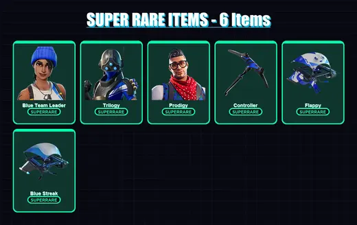 [PS4/PS5/XBOX/PC] | Blue Team Leader | Trilogy | Prodigy | Lt. Evergreen | Wooly Warrior | 5 skin | 7 pickaxe | 2 emote | 5 glider | Lv42