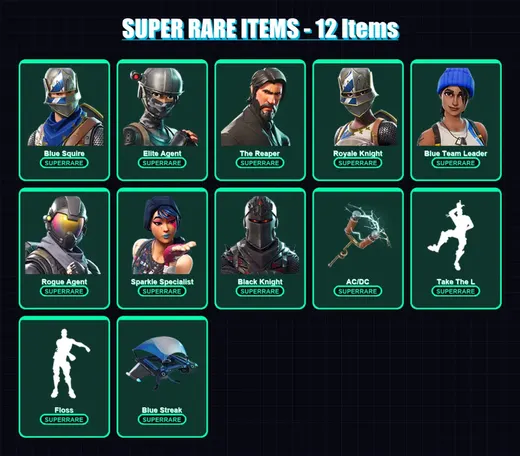 [PC/PSN] | Blue Squire | Elite Agent | The Reaper | Royale Knight | Blue Team Leader | 52 skin | 64 pickaxe | 60 emote | 72 glider | Lv1355 — Game account