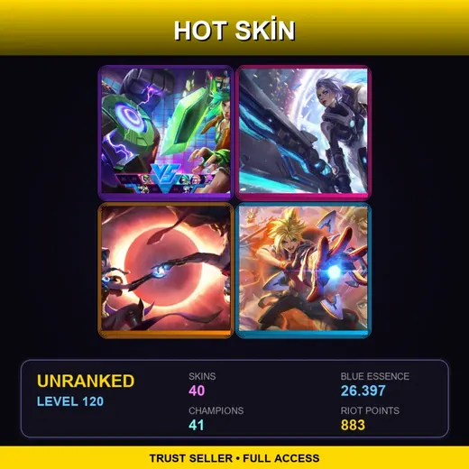 NA | Arcade Riven | Pulsefire Riven | Cosmic Dusk Xayah | Battle Academia Ezreal | 40 Skin | 41 Champ | Lv120