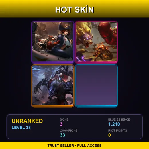LAN | Waterloo Miss Fortune | El Macho Mundo | Marauder Ashe | 3 Skin | 33 Champ | Lv38