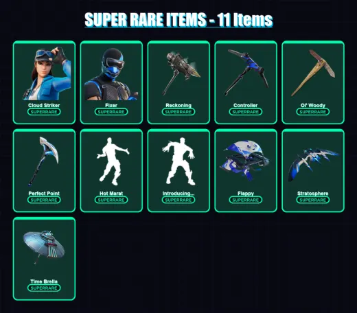 [PC/XBOX] | Cloud Striker | Fixer | Raven | Gear Specialist Maya | Calamity | 52 skin | 59 pickaxe | 64 emote | 61 glider | Lv722
