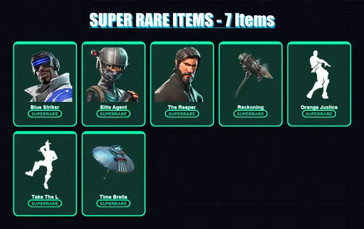 [PS4/PS5/XBOX/PC] | Blue Striker | Elite Agent | The Reaper | Nezumi | Spectra Knight | 87 skin | 85 pickaxe | 78 emote | 100 glider | Lv1290