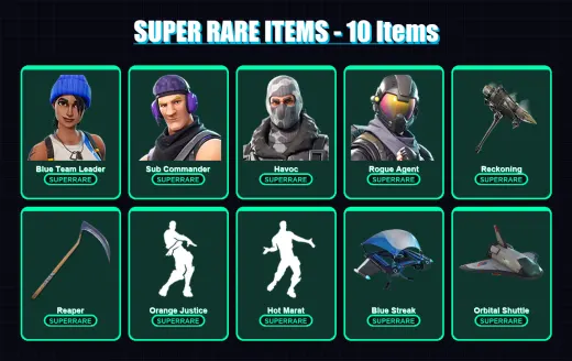 [PS4/PS5/XBOX/PC] | Blue Team Leader | Sub Commander | Havoc | Rogue Agent | Omega | 37 skin | 19 pickaxe | 30 emote | 27 glider | Lv405