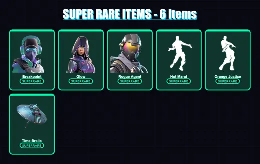 [PC] | Breakpoint | Glow | Rogue Agent | Ragnarok | Blackheart | 50 skin | 45 pickaxe | 65 emote | 50 glider | Lv931