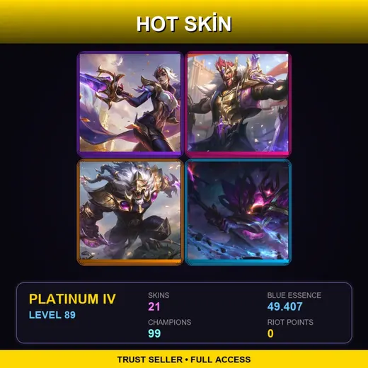 SG | Victorious Fiora | Victorious Draven | Victorious Rengar | Dark Star Mordekaiser | 21 Skin | 99 Champ | Platinum IV | Lv89