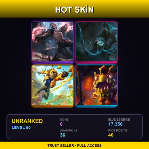 NA | PROJECT: Sylas | Dark Waters Vladimir | Beezahar | Lion Dance Kog'Maw | 6 Skin | 36 Champ | Lv50