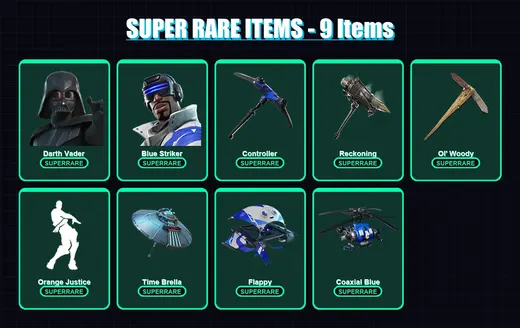 [PC/XBOX] | Darth Vader | Blue Striker | The Ageless | Blackheart | The Prisoner | 182 skin | 227 pickaxe | 151 emote | 181 glider | Lv2181