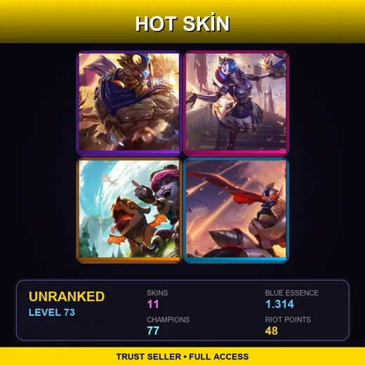 LAS | Victorious Maokai | Victorious Orianna | Dragon Trainer Tristana | Super Galaxy Rumble | 11 Skin | 77 Champ | Lv73