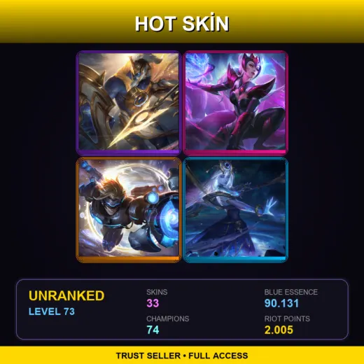 LAN | Prestige Ascended Pantheon | Challenger Ahri | Pulsefire Ezreal | Cosmic Lux | 33 Skin | 74 Champ | Lv73