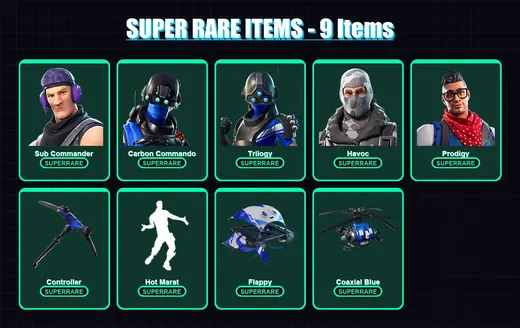 [PC/XBOX/PSN] | Sub Commander | Carbon Commando | Trilogy | Havoc | Prodigy | 19 skin | 29 pickaxe | 27 emote | 26 glider | Lv282 — Game account