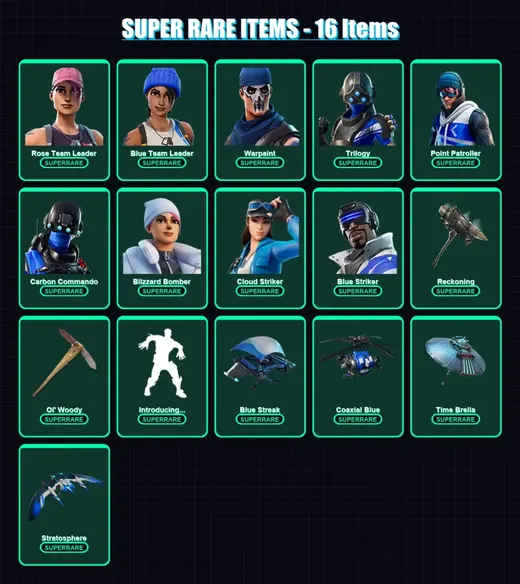 [PS4/PS5/XBOX/PC] | Rose Team Leader | Blue Team Leader | Warpaint | 208 skin | Lv1744