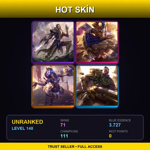 SG | Victorious Lucian | Victorious Maokai | Victorious Orianna | Victorious Graves | 71 Skin | 111 Champ | Lv148