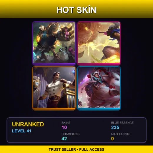 EUW | Victorious Blitzcrank | Sandstorm Ekko | Arcane Inventor Jayce | Workshop Nunu & Willump | 10 Skin | 42 Champ | Lv41