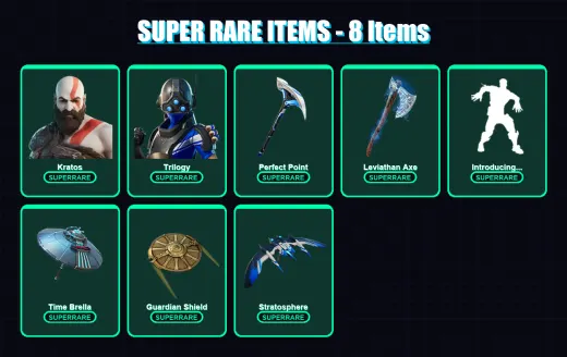 [PS4/PS5/XBOX/PC] | Kratos | Trilogy | Mandalorian | Menace | Midas | 127 skin | 182 pickaxe | 114 emote | 140 glider | Lv2266