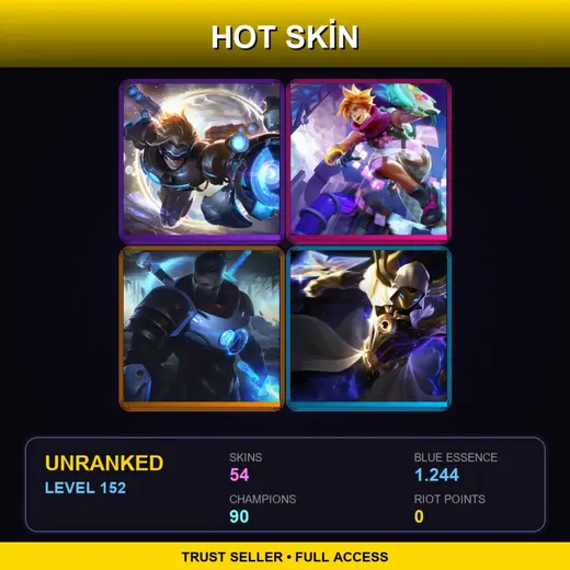VN | Pulsefire Ezreal | Arcade Ezreal | Pulsefire Shen | Cosmic Reaver Kassadin | 54 Skin | 90 Champ | Lv152